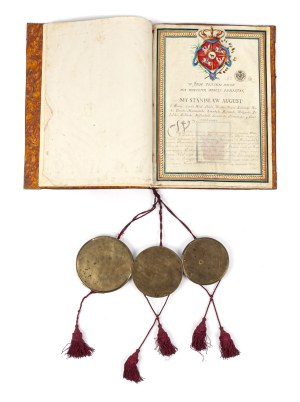 Akt nobilitacji Marcina Nowińskiego, nadany przez Stanisława Augusta Poniatowskiego, 1792