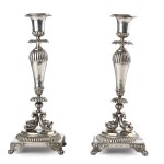 S. G. Raudner (1795, Wrocław – 1860), A Pair of Candlesticks from Książ Castle, 1836