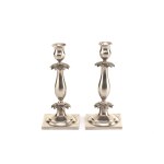 Henniger & Co. New Silverware Factory, Warsaw, A Pair of Candlesticks