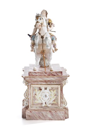 Saksońska Fabryka Porcelany Carla Gottlieba Thiemego w Potschappel, Statuetka konna Augusta III, króla Polski, ok. 1900