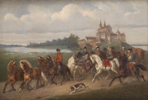 January Suchodolski, przypisywany (1797 Grodno - 1875 Bojmie), Wyjazd Mikołaja Krzysztofa Radziwiłła (zw. Sierotka) z Nieświeża