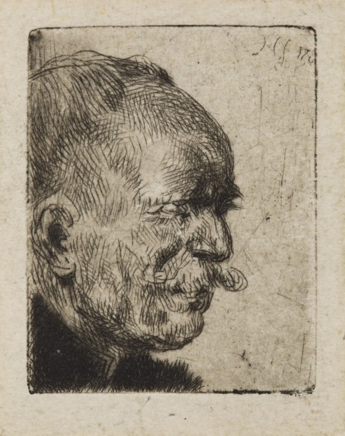 Jan Piotr Norblin de la Gourdaine (1745 Misy-Faut-Yonne - 1830 Paryż), Twarz starego szlachcica, około 1780