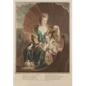 Simon Vallée (1680 - 1730), Portret hrabiny Cosel z synem, 1712-1730