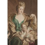 Simon Vallée (1680 - 1730), Portret hrabiny Cosel z synem, 1712-1730