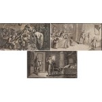 Daniel Chodowiecki, według (1726 - 1801), Zestaw trzech rycin, około XVIII / XIX w
