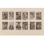 Daniel Chodowiecki (1726 Gdańsk - 1801 Berlin), „Taniec śmierci” („Der Totentanz”), komplet 12 grafik, 1791