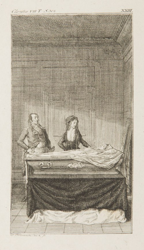 Daniel Chodowiecki (1726 Gdańsk - 1801 Berlin), „Klarysa w trumnie”