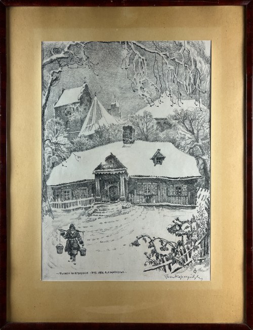 Bronisław Piotr KOPCZYŃSKI (1882 Warszawa-1964 Warszawa), Dworek na Rybakach, 1916