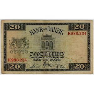 WMG, 20 guilders, 1937, series K980,234