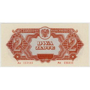 2 zlote, 1944, mandatory, Ac series, reprint