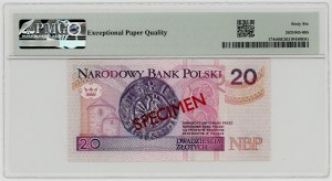 20 złotych 1994, WZÓR/SPECIMEN, numer 1541, PMG 66 EPQ, 2-ga max nota