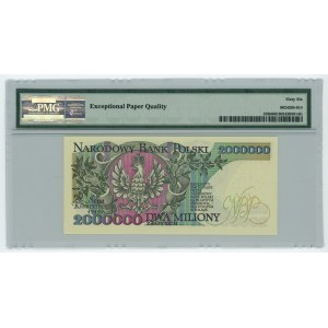 2,000,000 zlotys, 1992, Series B, PMG 66 EPQ