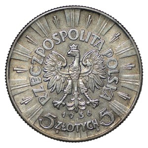 5 zlotych, 1936, Józef Piłsudski