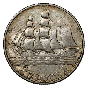 2 złote 1936, Żaglowiec