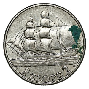 2 złote 1936, Żaglowiec