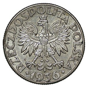 2 złote 1936, Żaglowiec