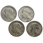 Zestaw 10 złotych 1932 Głowa kobiety