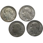 Zestaw 10 złotych 1932-33 Głowa kobiety