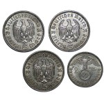 Niemcy, III Rzesza, zestaw 2-5 marek 1935-39