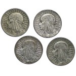 Zestaw 5 złotych 1932-33 Głowa kobiety
