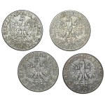 Zestaw 5 złotych 1932-34 Głowa kobiety