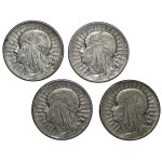 Zestaw 5 złotych 1932-33 Głowa kobiety