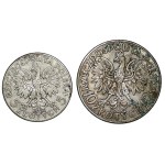 Zestaw 5-10 złotych 1932-34 Głowa kobiety