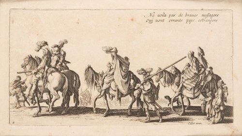 Jacques Callot (1592 -1635), z cyklu Cyganie, Romowie w drodze (2), 1621-1625