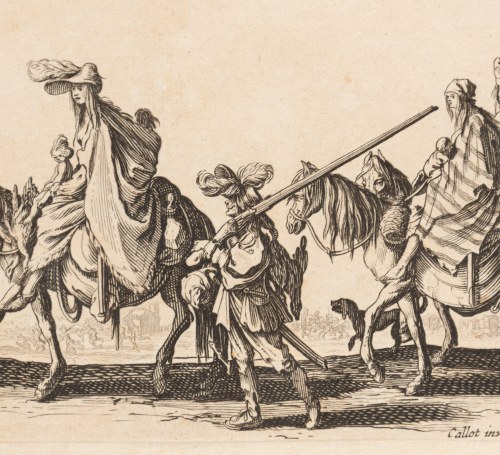 Jacques Callot (1592 -1635), z cyklu Cyganie, Romowie w drodze (2), 1621-1625