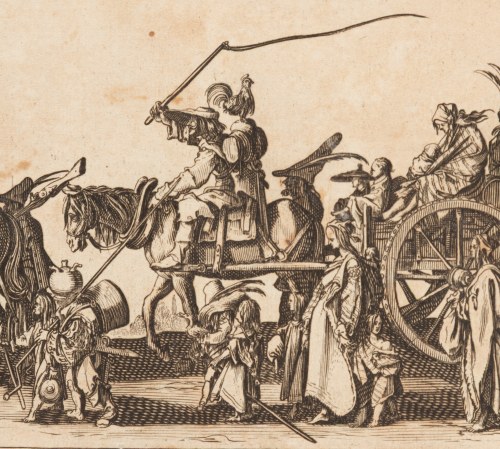 Jacques Callot (1592 -1635), z cyklu Cyganie, Romowie w drodze (4), 1621-1625