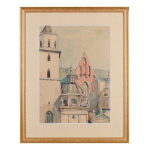 Painter: UNKNOWN POLISH (20th century), Wawel—View of the Vasa Chapel, 1922