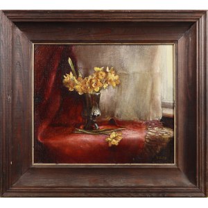 Unknown Painter (20th century), Still Life with Daffodils, 1988