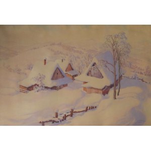 Paweł STELLER (1895-1974), « PAYSAGE D'HIVER SUR LA VISTULE », 1942
