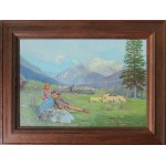 Kazimierz BIEŃKOWSKI (1863–1918), ON A TATRA MOUNTAIN MEADOW, 1902
