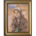 Stanisław GÓRSKI (1887–1955), PORTRAIT OF A YOUNG HUTSUL GIRL WITH A PITCHER