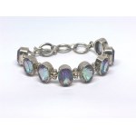 Silver Bracelet with Mystic Topaz Stones