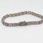 Silver Bracelet with Amethysts