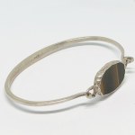 Silver "Bangel" Bracelet with a Tiger