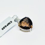 Silver Pendant with Smoky Quartz