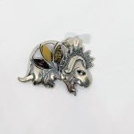 Silver Pendant with Amber