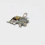 Silver Pendant with Amber