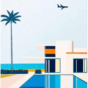 Jean-Claude Plewniak, Orange Villa and Pool, 2026