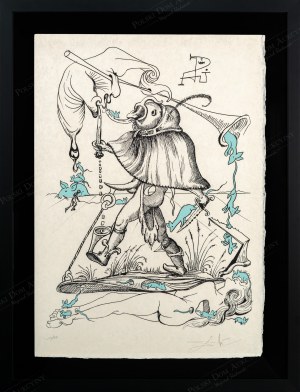 Salvador DALÍ (1904 - 1989), Le Charmeur des rats (Zaklinacz szczurów), z cyklu: Zabawne sny Pantagruela, 1973