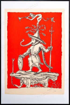 Salvador DALÍ (1904 - 1989), Eusthenes, z cyklu: Zabawne sny Pantagruela, 1973