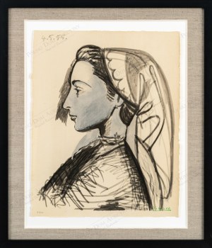 Pablo PICASSO (1881 - 1973), Portrait de Jacqueline (Portret Jacqueline), z teki: La flûte double, 1967