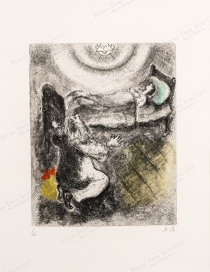 Marc CHAGALL (1887 - 1985), L'Enfant ressuscité par Élie (Dziecko wskrzeszone przez Eliasza), z cyklu: Biblia, 1958