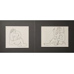 Pablo Picasso 1881-1974, z cyklu „Le Déjeuner sur l’herbe” ( Obiady na trawie), Wariacje na temat „Śniadanie na trawie” E. Maneta, 1962 ZESTAW 2 LITOGRAFII
