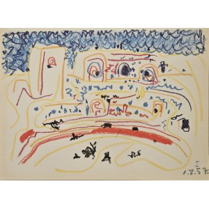 Pablo Picasso (1881–1973), *Arena I* from the series Toros y Toreros, 1961