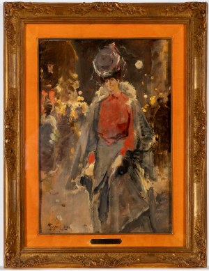 Pompeo Mariani (Monza 1857 - Bordighera 1927), Nightlife in Milan, 1900