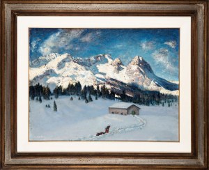 Cesare Maggi (Roma 1881 - Torino 1961), Snowy landscape